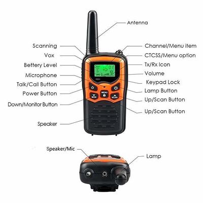 400-470mhz Μικρόχρηστο PMR 446 Walkie Talkie με φακό μείνετε συνδεδεμένοι