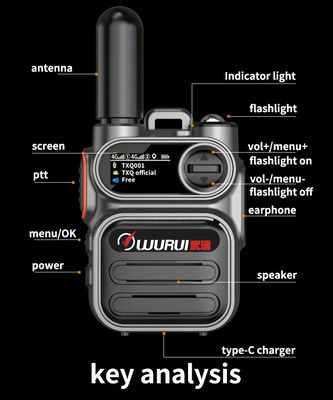 4G ασύρματο μίνι walkie-talkie για δορυφορική επικοινωνία μεγάλων αποστάσεων