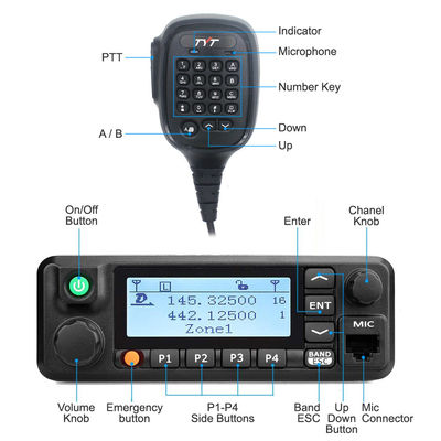 1000 κανάλια Ψηφιακό κινητό ραδιόφωνο VHF UHF 50W Υψηλής ισχύος Walkie Talkie TYT MD-9600