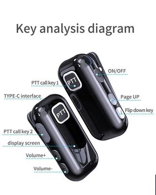 1 χλμ. Απόσταση Μίνι Walkie-Talkie 0.5W 2 Way Radio για εστιατόρια Talkie Walkie