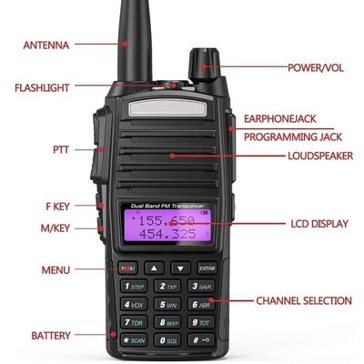 Ραδιοφωνικός δέκτης μακράς εμβέλειας Zello Walkie Talkie BF-8201 Uhf για επαγγελματική πεζοπορία