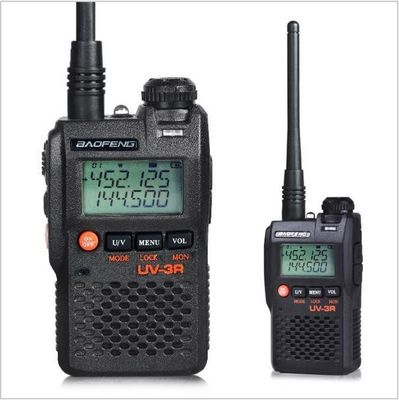 Walkie Talkie UV-3R Δύο ζώνες μακράς εμβέλειας UHF VHF Handy Two Way Radio με οθόνη LCD