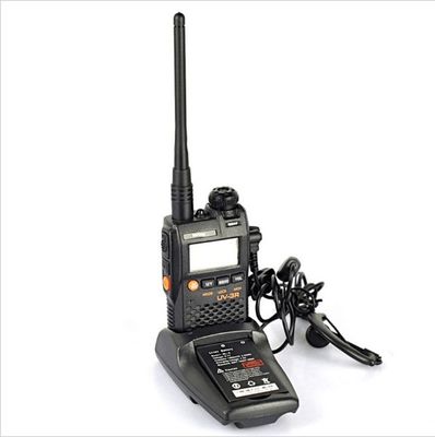 Walkie Talkie UV-3R Δύο ζώνες μακράς εμβέλειας UHF VHF Handy Two Way Radio με οθόνη LCD