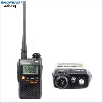 Walkie Talkie UV-3R Δύο ζώνες μακράς εμβέλειας UHF VHF Handy Two Way Radio με οθόνη LCD
