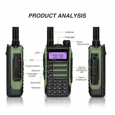 Ηλεκτρονικό φορτιστή UHF USB Vox PC Προγραμματισμός Ασύρματος Walkie Talkie για πεζοπορία και ορειβασία