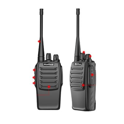 Ξενοδοχείο Wanhua WH27E Walkie Talkie Προσαρμόσιμο 170 * 60 * 35MM Επαγγελματικό UHF μεγάλης εμβέλειας