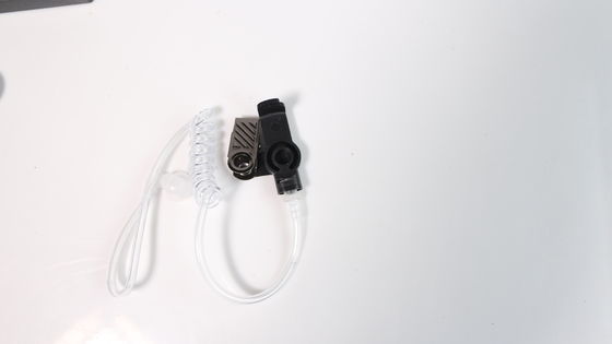 Μαύρα ακουστικά ακύρωσης θορύβου για μικροφώνους 3.5mm συνδετήρες Walkie Talkie Headset