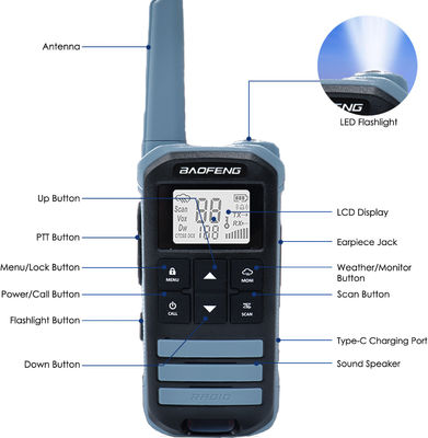 BF FR-22A 2W Walkie Talkie μεγάλης εμβέλειας για πεζοπορία