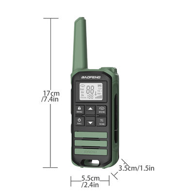 BF FR-22A 2W Walkie Talkie μεγάλης εμβέλειας για πεζοπορία