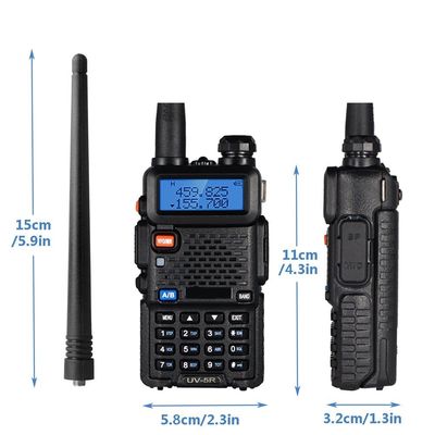 CE FCC RoHs πιστοποιημένο χειροκίνητο Bf UV-5R διπλό φάσμα VHF UHF ραδιόφωνο για εστιατόρια