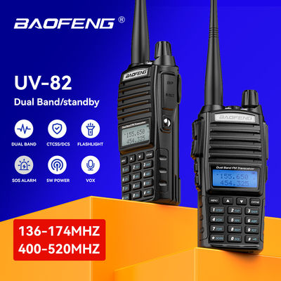 Τύπος συχνότητας Baofeng UV-82 Walkie Talkie VHF UHF για επικοινωνία PTT στο Πακιστάν