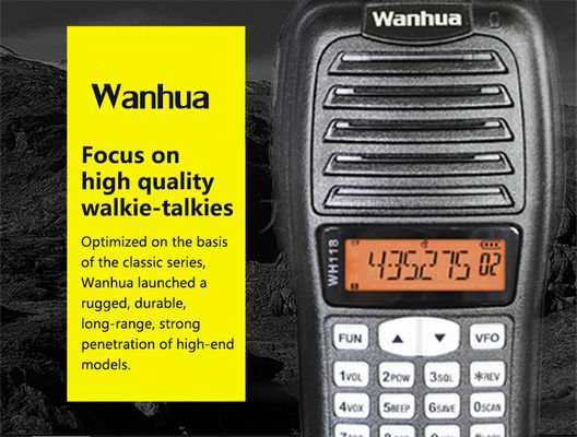 OEM Προσαρμογή Walkie Talkie Τύπος 4G POC WH118 Ψηφιακό Ραδιόφωνο Μαύρο UHF VHF Επαγγελματικό