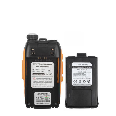128 κανάλια αποθήκευσης Αδιάβροχο Walkie Talkie 5 Watt Δύο οδικά κινητό ραδιόφωνο διπλής ζώνης