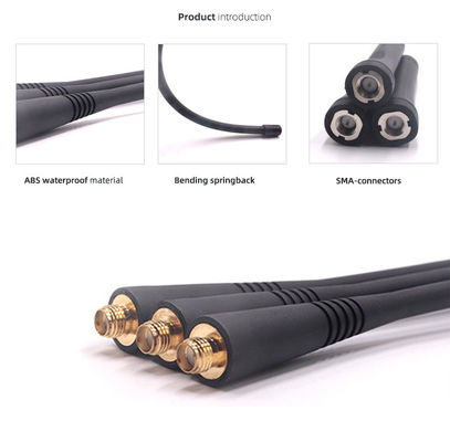 Μαύρη 2w UHF VHF Fm Walkie Talkie Rubber Antenna για επικοινωνία μεγάλων αποστάσεων