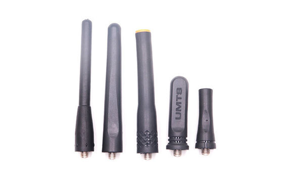 Μαύρη 2w UHF VHF Fm Walkie Talkie Rubber Antenna για επικοινωνία μεγάλων αποστάσεων