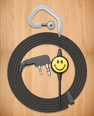 Οικιακό Walkie Talkie Earpiece με In-Line PTT Microphone Wt200 μοντέλο τσιπσετ