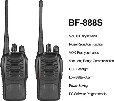 DMR Επαγγελματικό Ραδιοφωνικό BF-888S UHF Διπλής ζώνης Φορητό Δύο Δρόμους Χεριζόμενο Walkie Talkie