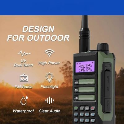 Χεριζόμενο Walkie Talkie TYPE-C Recharger Μακροδιάστημα Αδιάβροχο UV16 Transceiver Ham Radio