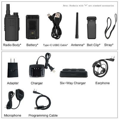 Κουδούνιμο Τερματικό Στυλ 5W Δύο ζώνες UHF Ham Walkie Talkie για επικοινωνία με ενδοφωνήματα