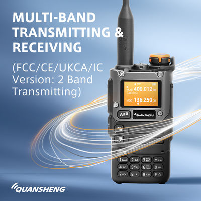 VHF UHF Quansheng UV-K58 Δύο ζώνες Walkie Talkie Δύο δρόμο ραδιόφωνο με 200 κανάλια αποθήκευσης