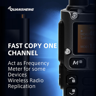 VHF UHF Quansheng UV-K58 Δύο ζώνες Walkie Talkie Δύο δρόμο ραδιόφωνο με 200 κανάλια αποθήκευσης