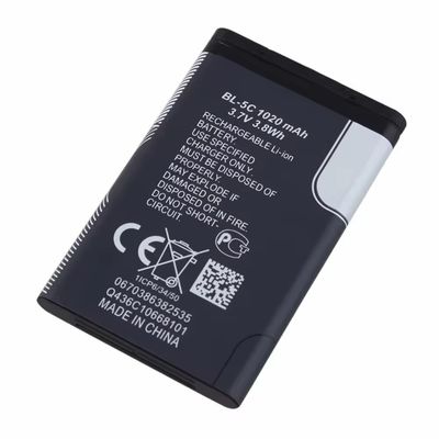 Μακροχρόνια BL-5C μπαταρία ιόντων λιθίου για Nokia1100 1600 E60 N70 Ζωή Περισσότερες από 500 φορές
