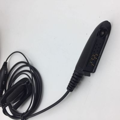 Walkie Talkie Wired ακουστικά σε μαύρο και συμβατό με τη Motorola GP328 GP340 GP380