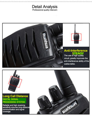 Wanhua WH27 Μακροδιάρρηξη Walkie Talkie Δύοοδικό Ραδιόφωνο με εύρος θερμοκρασίας -30 60 °C