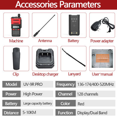 Ψηφιακό κινητό ραδιόφωνο Walkie Talkie Baofeng BF UV 9R UV9R PRO IP68 Αδιάβροχος δέκτης