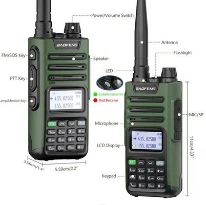 Baofeng UV-9R Pro T57 10W Handheld Walkie Talkie 3.7V Μεταδότης με μπαταρία 2800mAh