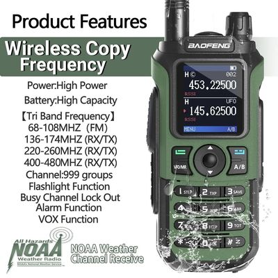 Μακροδιάστημα Baofeng UV-21 Pro Walkie Talkie με 999 CHS Intercom και διπλή συχνότητα ζώνης