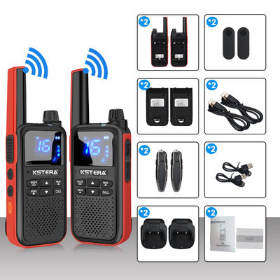 Έγκριση CE KST AT100 Ανερόστερο Walkie Talkie με μπλε οδοντικό ακουστικό για T82 T80 T62