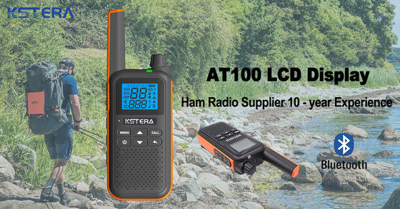 Έγκριση CE KST AT100 Ανερόστερο Walkie Talkie με μπλε οδοντικό ακουστικό για T82 T80 T62