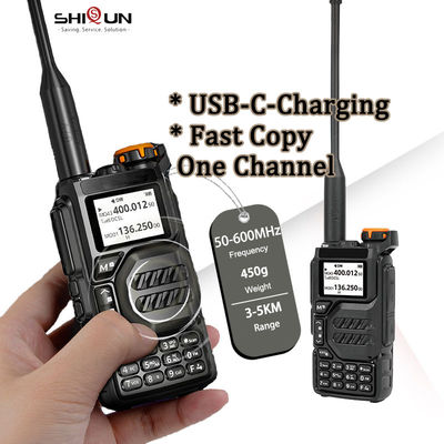 5W Quansheng UV-K5 Walkie Talkie Two Way Radio με φορτιστή USB-C Τύπος συχνότητας VHF UHF