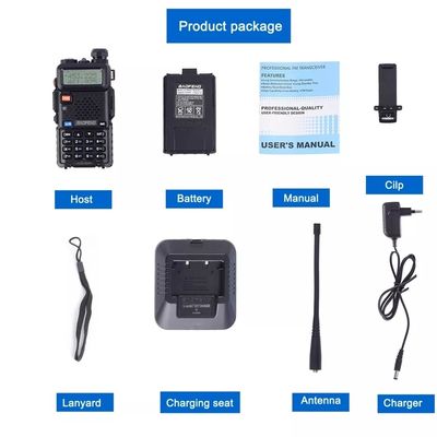 136-174MHz 400-470MHz Baofeng UV5R 8w Διπλό Band Walkie Talkie για Εξωτερικές Περιπέτειες