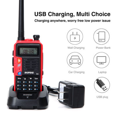 8 Watt Ham Walkie Talkie UV-S9plus UHF VHF Handheld Radio BAOFENG με μπαταρία 2200mAh