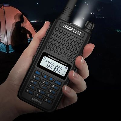 130 x 58 x 35mm Μαύρο Baofeng Bf-UV2plus IP68 LED φακό UV Δύο ζώνες Walkie Talkie