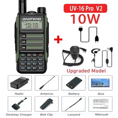 2024 BaoFeng UV-16 PRO High Power TYPE-C Walkie Talkie με μαύρο χρώμα και έξοδο 5W
