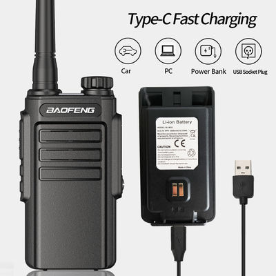 UHF 400-470MHz Κουρητό Walkie Talkie Τύπου-C Φορτίο Αναβάθμιση BF-888S Ραδιόφωνο για εξωτερικούς χώρους