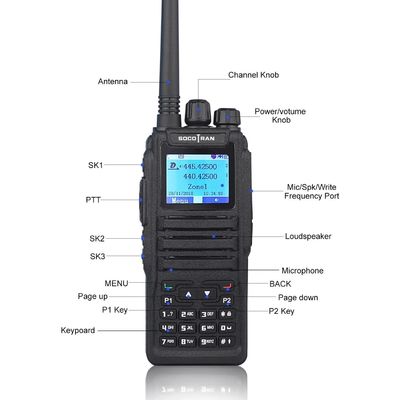 Baofeng DMR DM-1701 128 Κανάλι αποθήκευσης 136-174MHz 400-470MHz Δυομερές ραδιόφωνο
