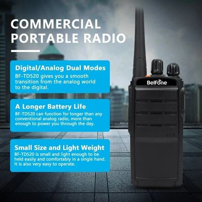 216g Straight Bf-TD520 DMR ραδιοφωνικό walkie-talkie σε προσιτή τιμή με 128 κανάλια αποθήκευσης