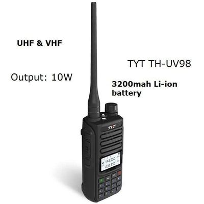 10W Δύο ζώνη Αδιάβροχο Walkie Talkie με 200 κανάλια και 3000mAh χωρητικότητα μπαταρίας