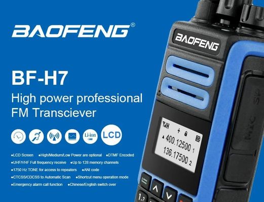 130g Baofeng BF-H7 Διπλή συχνότητα Χρωματικό Φορητό Πηρακτηριστή Διοχέτευσης Δύο Δρόμους Ραδιοφώνου