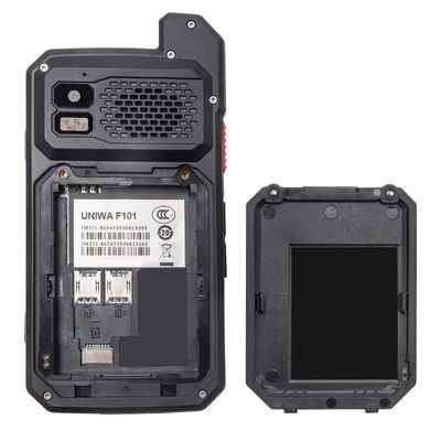 Μαύρη Uniwa F101 4 ιντσών οθόνη αφής Zello IP65 Ανερόστερο Poc Radio 4G Android Walkie Talkie με NFC και SOS Button Το 2024