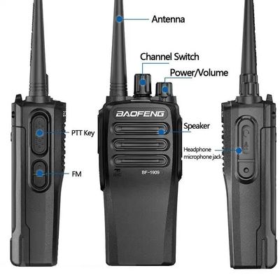 138*61*38MM Baofeng Bf-1909 10W UHF Ham Radio Intercom Transceiver Τύπος C Walkie Talkie