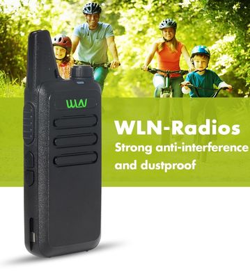 WLN KD-C1 2W/0.5W UHF Μίνι Walkie Talkie Χειροκίνητος Πιστολήπτης 400-480MHZ Λευκό σε ανάγκη