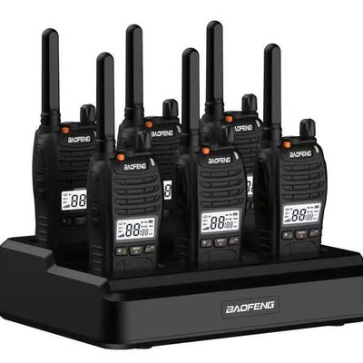 Έξι οδοι φορτιστής Walkie Talkie με εύρος συχνοτήτων 136-174/403-527MHZ και λειτουργία VOX