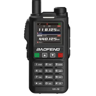 133*62*32mm Μαύρο Walkie Talkie Hm-618 Κατάσταση εξοικονόμησης ενέργειας Wide/Narrow Band GPS/Glonass