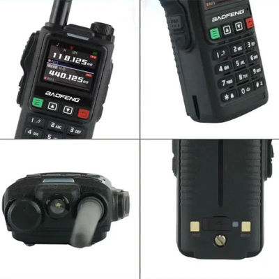133*62*32mm Μαύρο Walkie Talkie Hm-618 Κατάσταση εξοικονόμησης ενέργειας Wide/Narrow Band GPS/Glonass