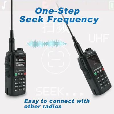 133*62*32mm Μαύρο Walkie Talkie Hm-618 Κατάσταση εξοικονόμησης ενέργειας Wide/Narrow Band GPS/Glonass